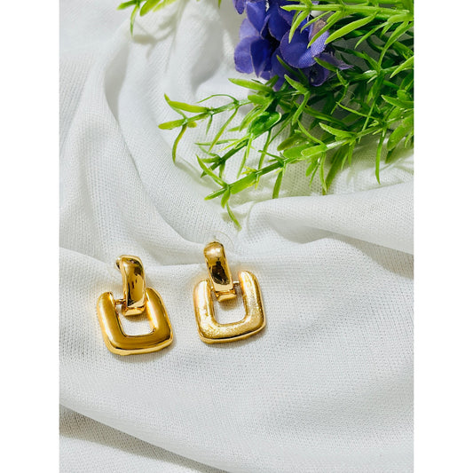Square drop Anti Tarnish earrings