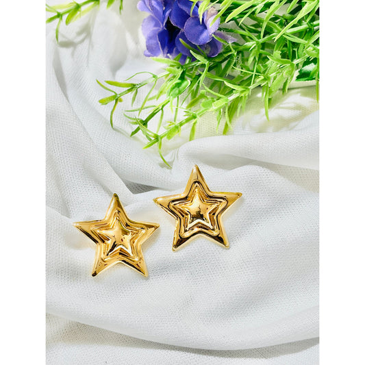 Star shaped stud Anti Tarnish Earings