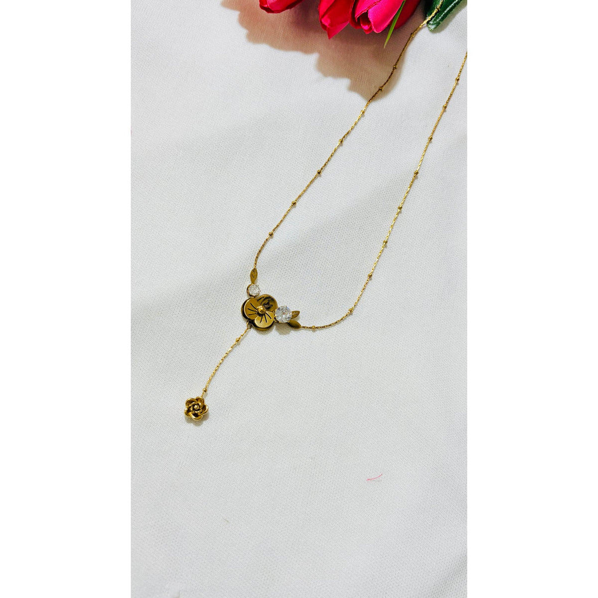 Tie chain style flowered Antitarnish chain